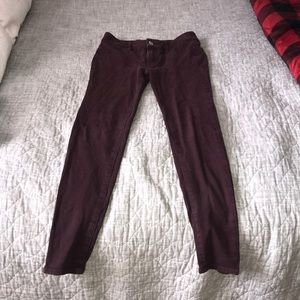 Maroon American Eagle Jeggings